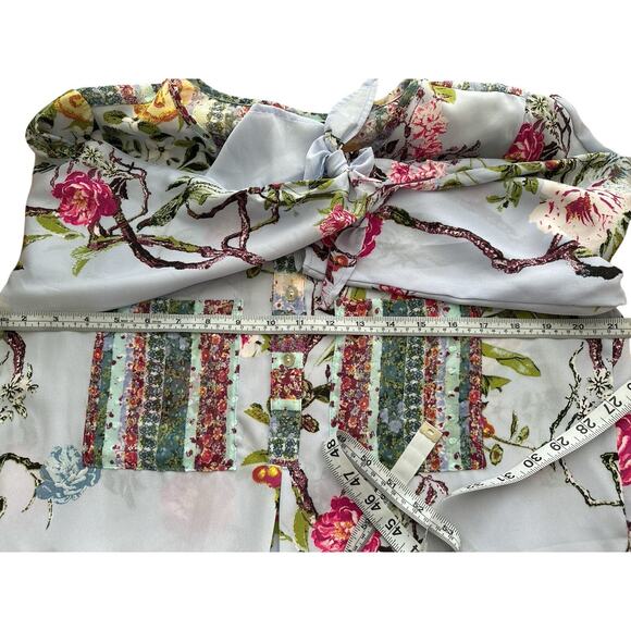 Anthropologie Fig and Flower Dress Women's Large Floral Beach Cover up Sho SizeM - Picture 7 of 8